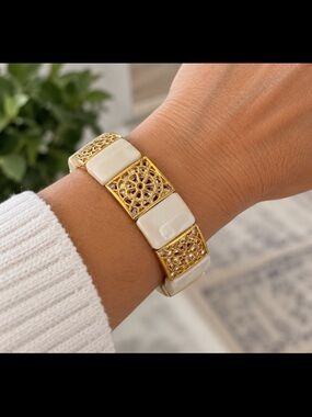 Colorful Shell And Gold/Silver Metal String Bracelet For Women